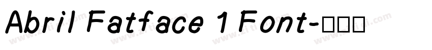 Abril Fatface 1 Font字体转换